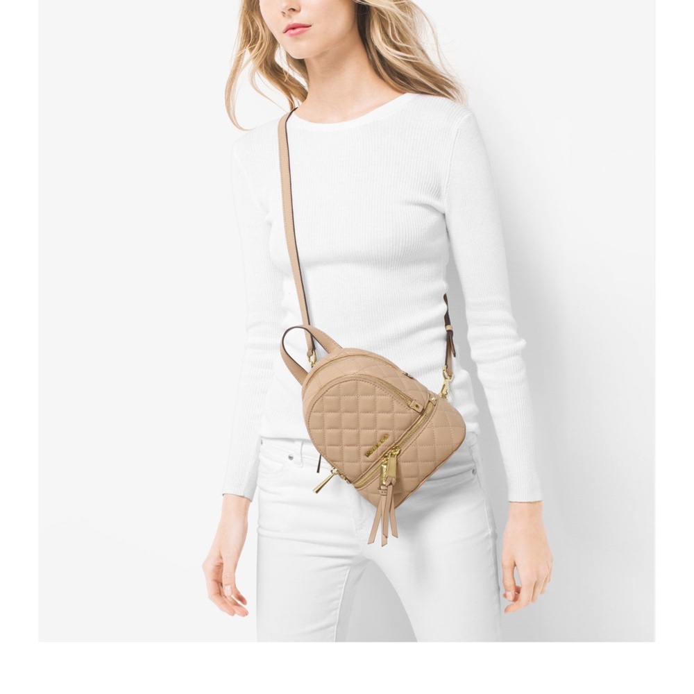 Michael Kors Rhea Small Quilted Leather Backpack